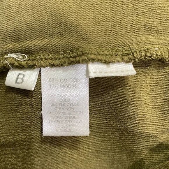 LOFT Olive Green Sleeveless Midi Dress Size M Wrap Style Closet Staple - Picture 5 of 8